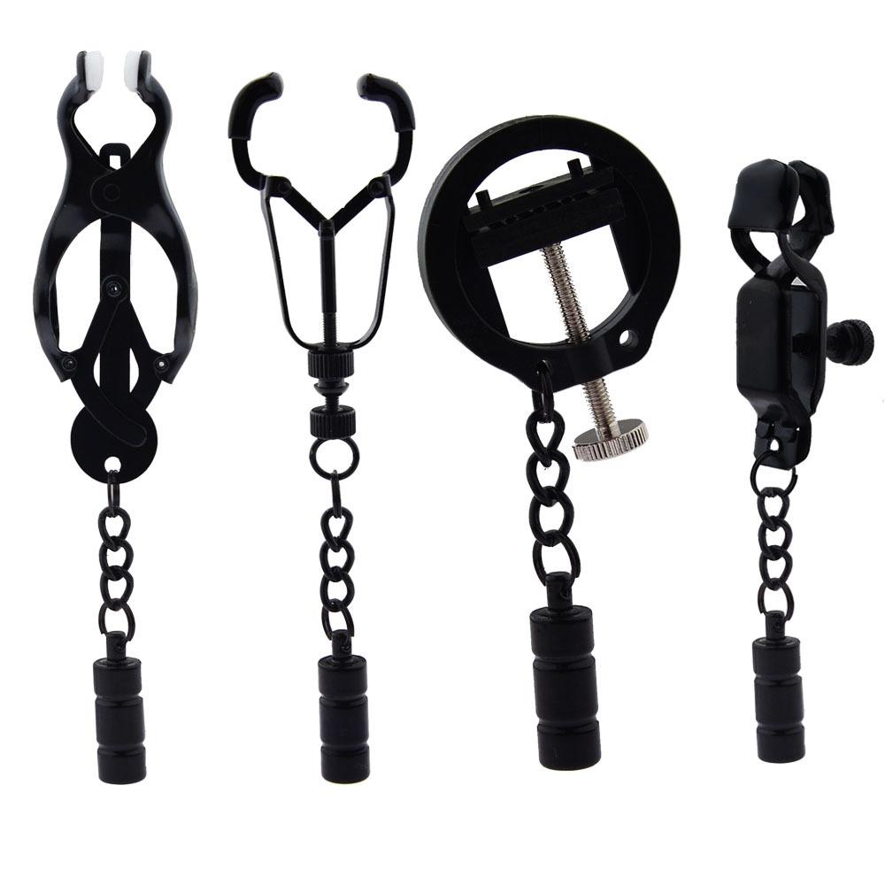 28 Kinds SM Women's Stainless Steel Breast Clip Nipple Clamps Gravity Ball Weight Pendant Traction Stimulator Adult Toys 18