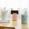 Kawaii Bear Pen Pen Pencil Pot Holder Контейнер для хранения кистей Настольный органайзер Многофункциональный держатель для телефона Канцелярские принадлежности Офисные принадлежности