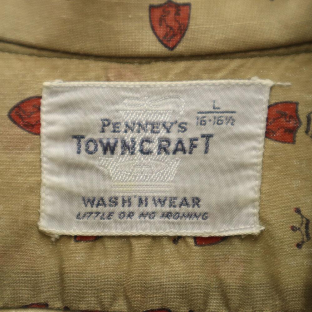 PENNEYS 60-е винтажный комбинезон с ручками, рубашка с длинным рукавом на пуговицах, L бежевый, мужской, б/у