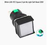 Square Button Switch, LA16-11FZ, 16mm, 3/5-Pin, 12V/24V, Self-Reset/Locking, with Light