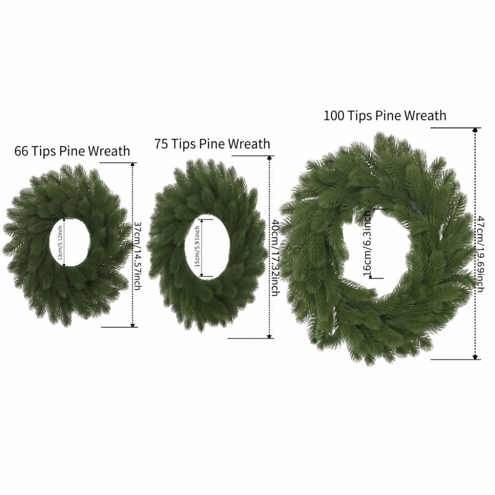Red Berries Artificial Christmas Wreath Door Hanging Christmas Wreath Indoor Decoration
