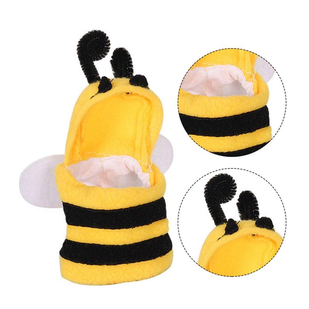 Тканевая шляпа-капюшон для попугая, теплая зимняя, милый костюм для полета попугая, одежда в форме пчелы попугая, осень