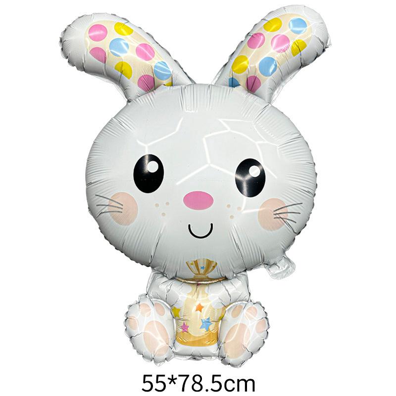 Aluminum Film Balloon Easter Egg Rabbit Chick Modeling Easter Party Decoration Arrangement Special-Shaped Balloon