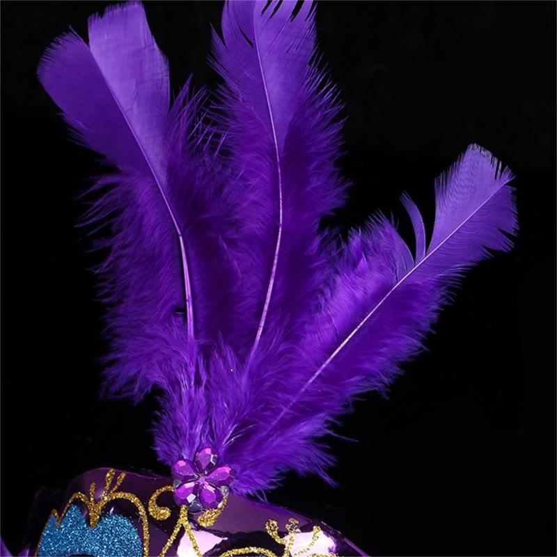 Costume Lady Mask Feather Sexy Halloween Mask Masquerade Half Face Mask Sexy Carnivals Mask Ball-Party Performance Mask