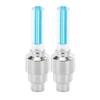 LED Wheel Valve Caps - BIKE ACCESSORIES - 001 Blue - 2 Pieces - Neon Light - Unisex