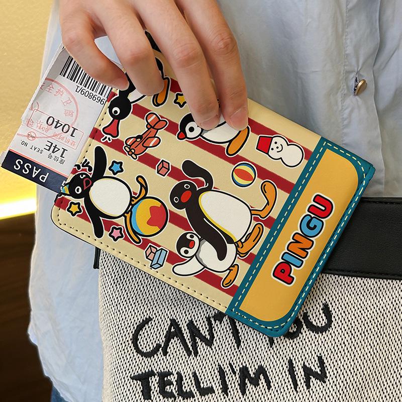 Пингвин Пингу Держатель для паспорта и сумка для документов: Милый, Защитный, Многофункциональный держатель для карт для путешествий