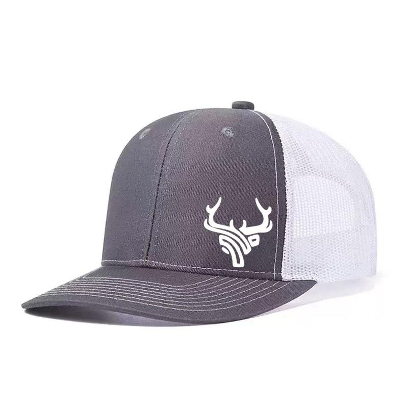 Регулируемая бейсболка Snapback с принтом оленьих рогов, кепка папы, дышащая сетчатая кепка дальнобойщика, кепка для гольфа, рыбалки, для улицы, солнцезащитная
