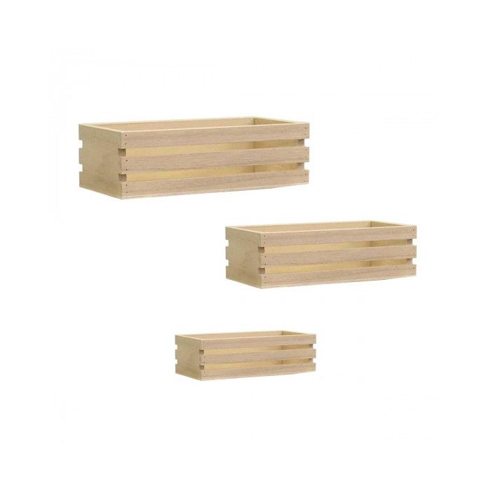 Ensemble de mini cagettes en bois 3 pièces