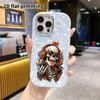 Phone Case: 2D flat design suitable for iPhone 18 17 16 15 14 13 Pro protective case, couple style, rock skull, Christmas and Halloween gift