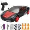 Новая 2.4G RC частота машина со светодиодной подсветкой 4WD RC высокоскоростной дрифт автомобиль профессиональная гоночная игрушка модель GTR перезаряжаемый AE86 рождественский подарок