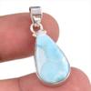 Natural Republic Larimar Gemstone 925 Solid Sterling Silver Pendant 1.25'' e6H87