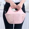 Plastic Laundry Basket Handheld Shower Basket Portable Wash Storage Basket  Bathroom