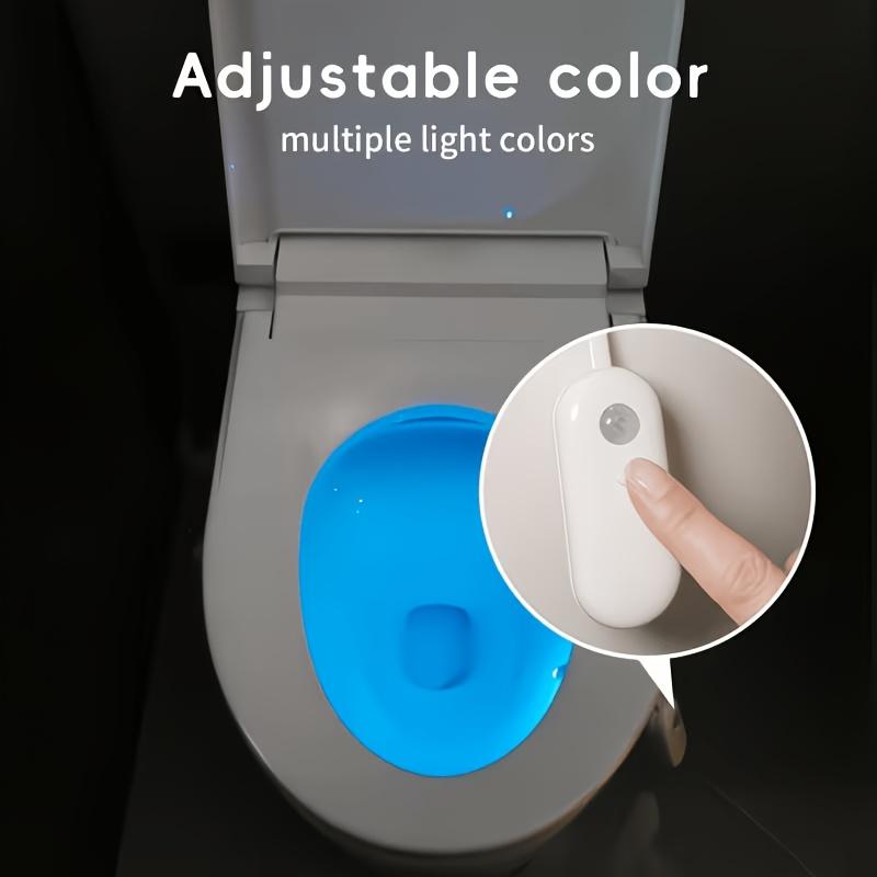 1 шт. RGB Светодиодный светильник для унитаза с датчиком движения, Многоцветный регулируемый свет для ванной комнаты, Зарядка от USB, Простота установки