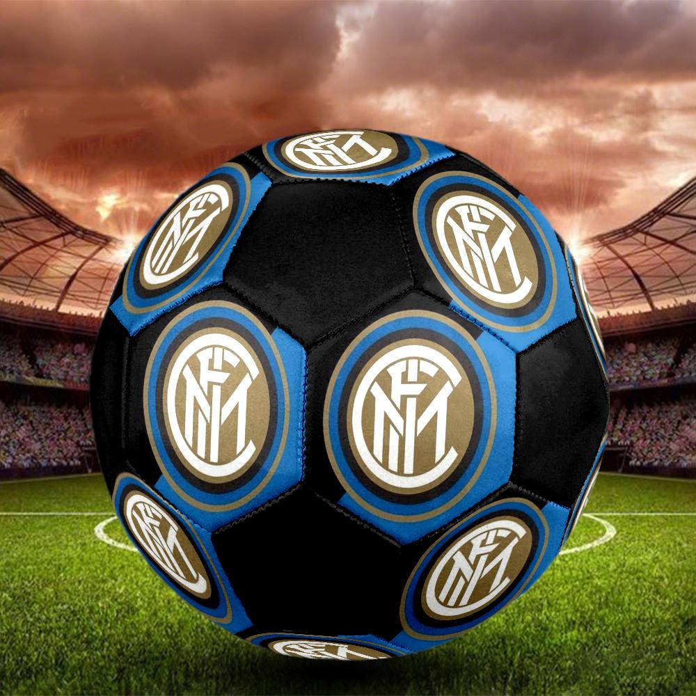 Футбольный мяч для зала Inter Milan, разноцветный, машинная строчка, ПВХ, размер 5, готов для командных тренировок и соревнований, прочный, высокоэластичный, классный спортивный подарок