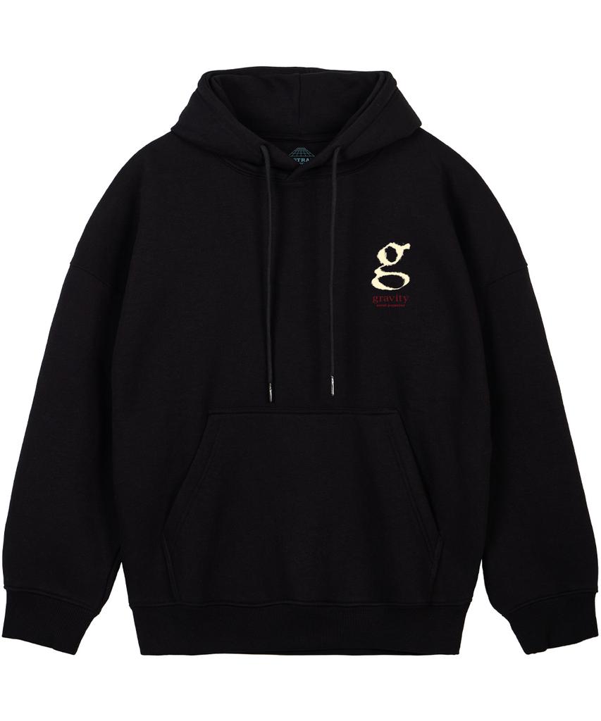 SIGNATURE Gravity Oversized Wide Shoulder Hoodie_Black