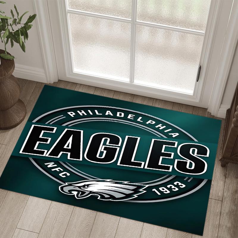 Дизайн Philadelphia Eagles Кристальный Велюровый Ковер Уютный Не?Нескользящий ковер с принтом для спальни, гостиной, прихожей