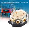 1 in 5 Way Out Power Distributor Block Inlet 1 * 0GA Outlet 1 * 2GA+2*4GA+2*8GA Distribution Block Golden Color