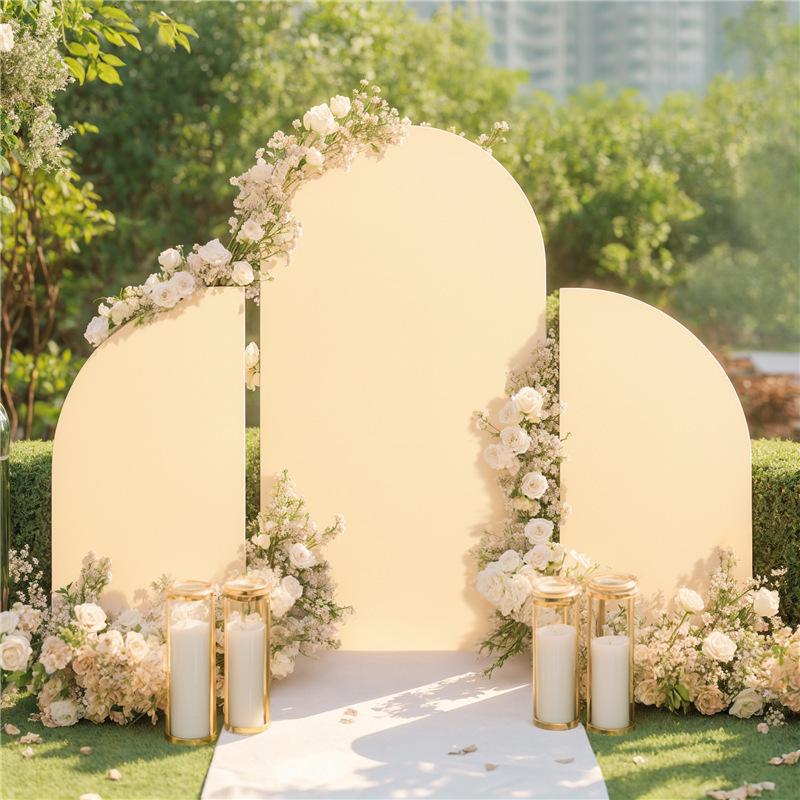 3pcs Wedding Knife Shape Arch Backdrop Cover Home Birthday Party Ceremony Fabric Photography Background Baby Shower Decorations