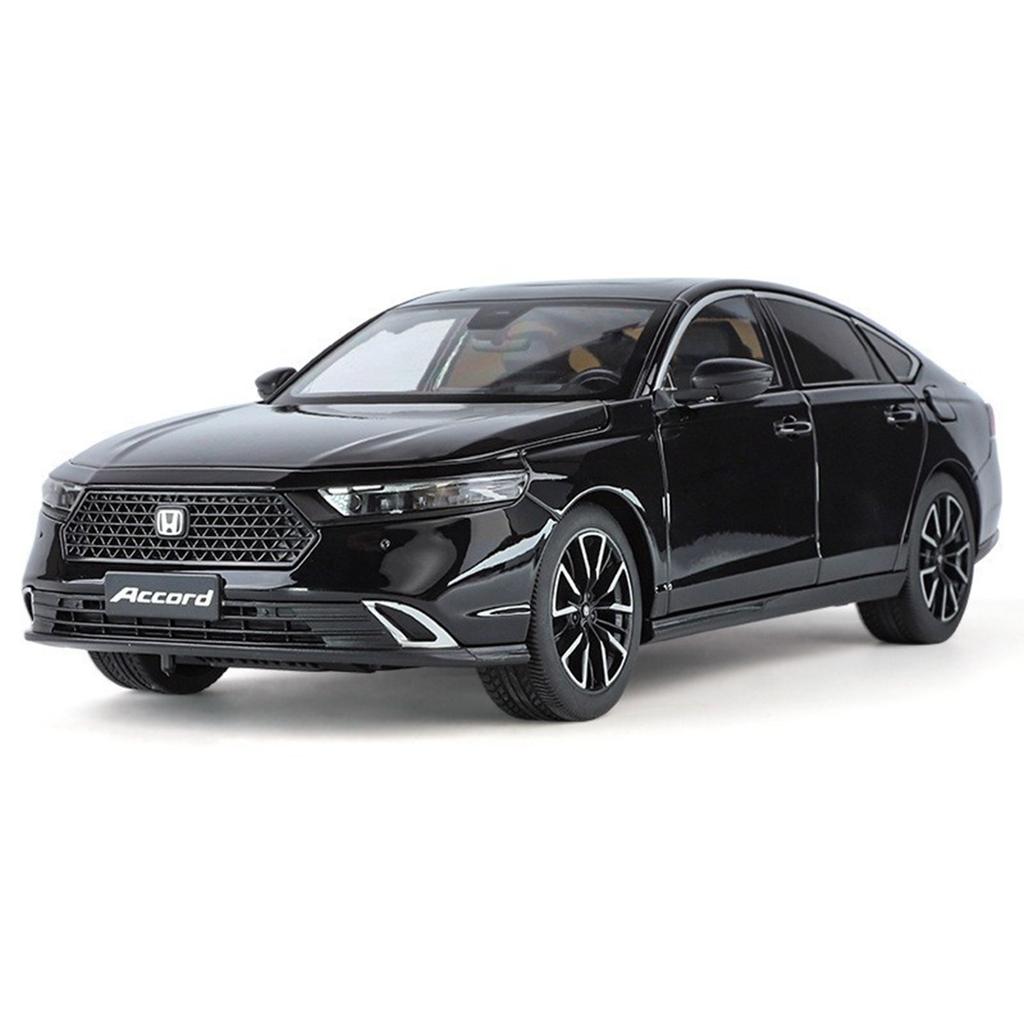 Масштаб 1/18 Honda Accord 2024 Модель автомобиля из сплава Симуляция звука и света Детская игрушка Коллекционные украшения Подарок на день рождения для мальчика