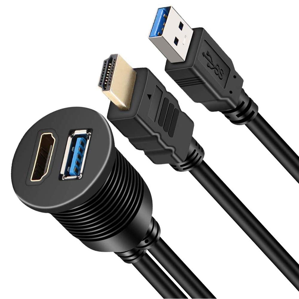 Timloon Автомобильная панель расширения HDMI и USB3.0 Входной порт USB 3.0 и вход HDMI