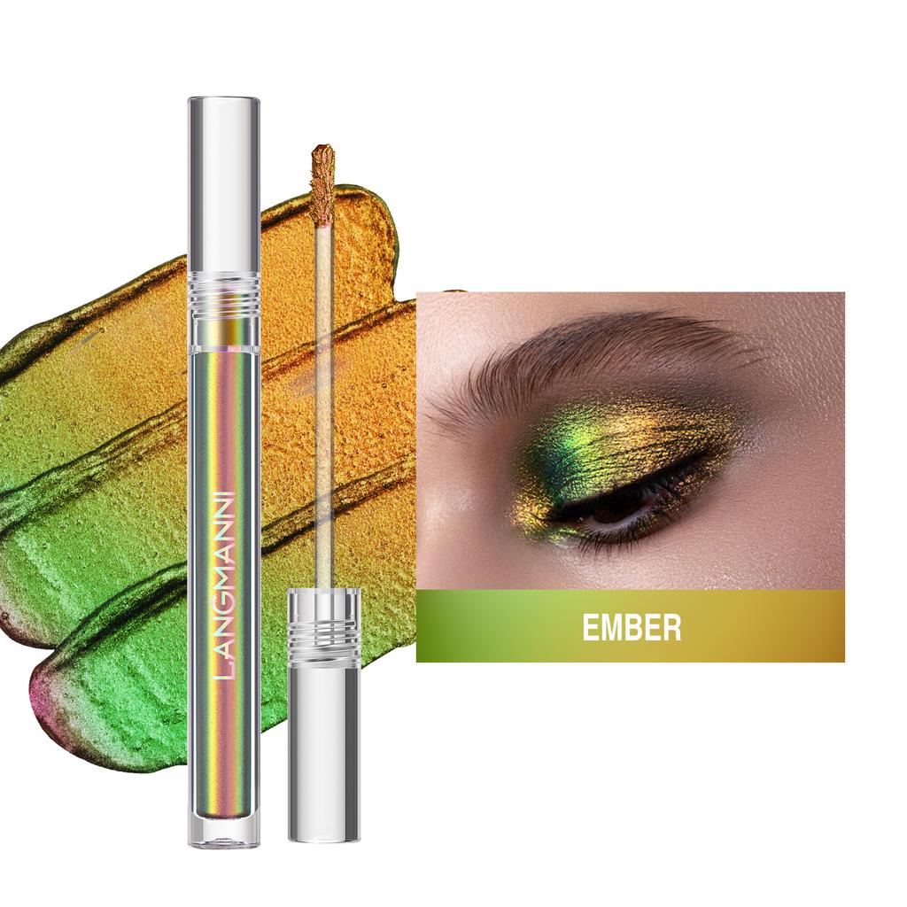 Langmanni Chameleon Liquid Eye Shadow 6 Color Diamond Shining Eye Shadow Solution