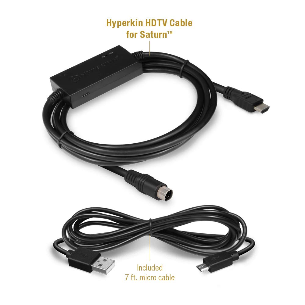 HYPERKIN HDMI Conversion Cable for Saturn Simply Connect the Console To Your TV for an Improved Gaming No Complicated Setup (HDTV Cable) / Experience!