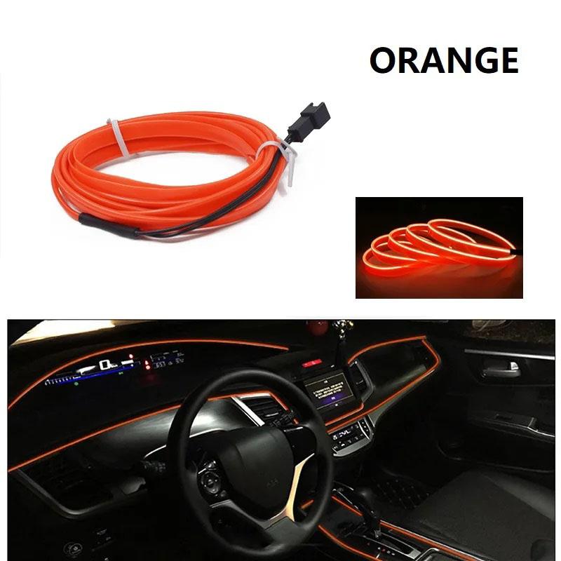 Car Interior Led Decorative Lamp 1M/2M/3M/4M/5M Wiring Neon Strip For Auto DIY Flexible Ambient Light USB Party Atmosphere Diode