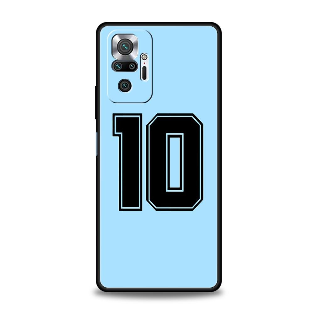 Argentina Flag Soccer 10 Phone Case For Xiaomi Redmi Note 13 12 11 10 Pro 9S 9 8 7 9T 8T 9C 9A 8A 11T 5G 10S K50 Gaming Cover