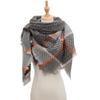 Women's Shawl New Scarf Autumn and Winter Large Plaid Triangle Scarf