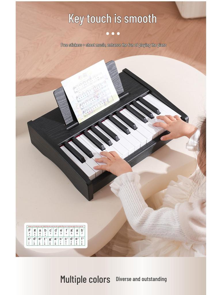25- и 37-клавишное деревянное детское электронное пианино: Музыкальная игрушка для начинающих для детей, мальчиков и девочек, многофункциональная для домашнего использования