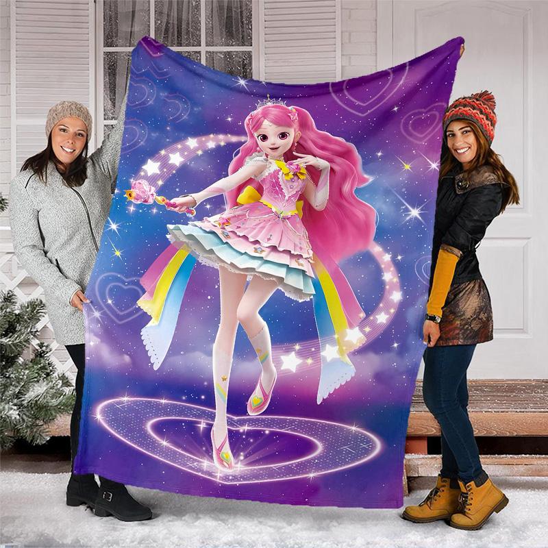 1pc Catch Teenieping Magic Sweethear1 Theme Blanket - Digital Print, Polyester, Cozy for All Seasons, Perfect for Outdoor, and Travel