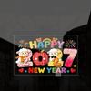 2D Flat Print 2027 Sheep Year Stickers Large Size 5D Window Glass Decor  Office Party