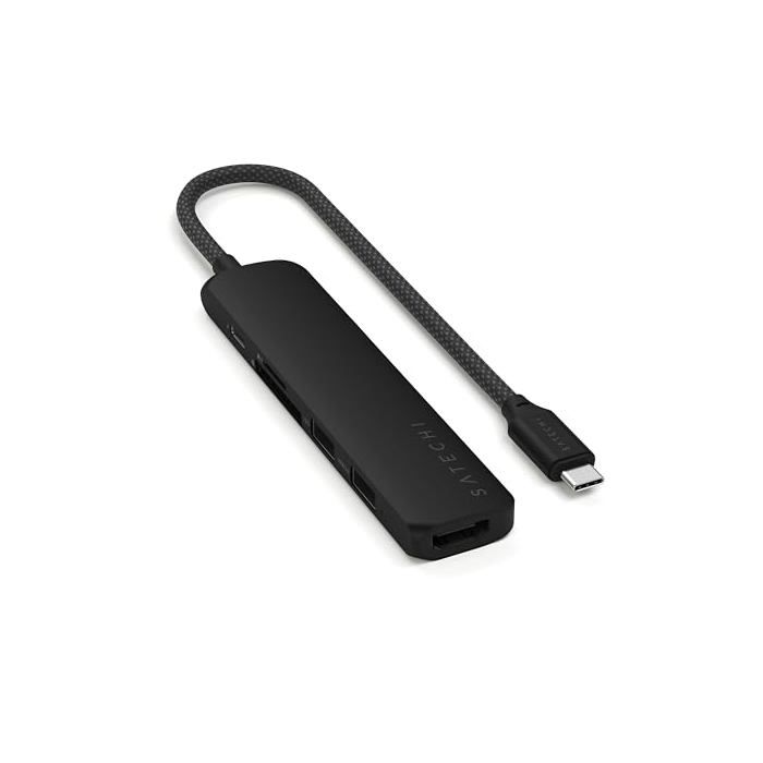 Hub USB-C Multiport 6-en-1 - SATECHI - Noir - 4K HDMI - 10Gbps - Power Delivery 100W