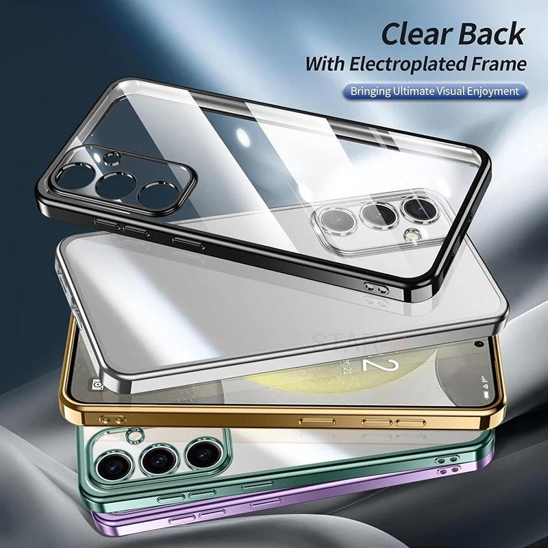 S 2 A 16 36 26 6 Прозрачный чехол с покрытием для Samsung Galaxy S2 Ultra Plus g A16 A06 A26 A36 A6 4G Прозрачная задняя крышка