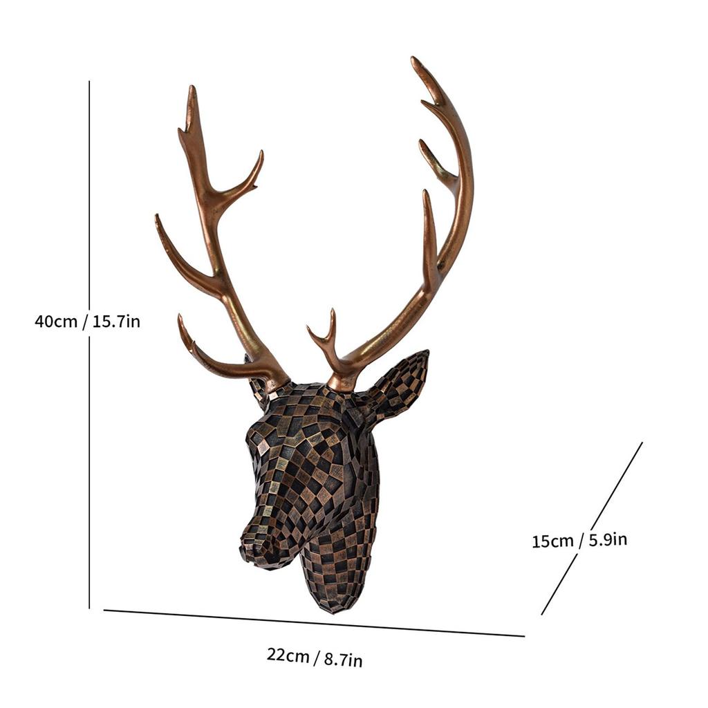 Deer Head Wall Mount Decor Home Artwork Creative Centerpiece Decorative