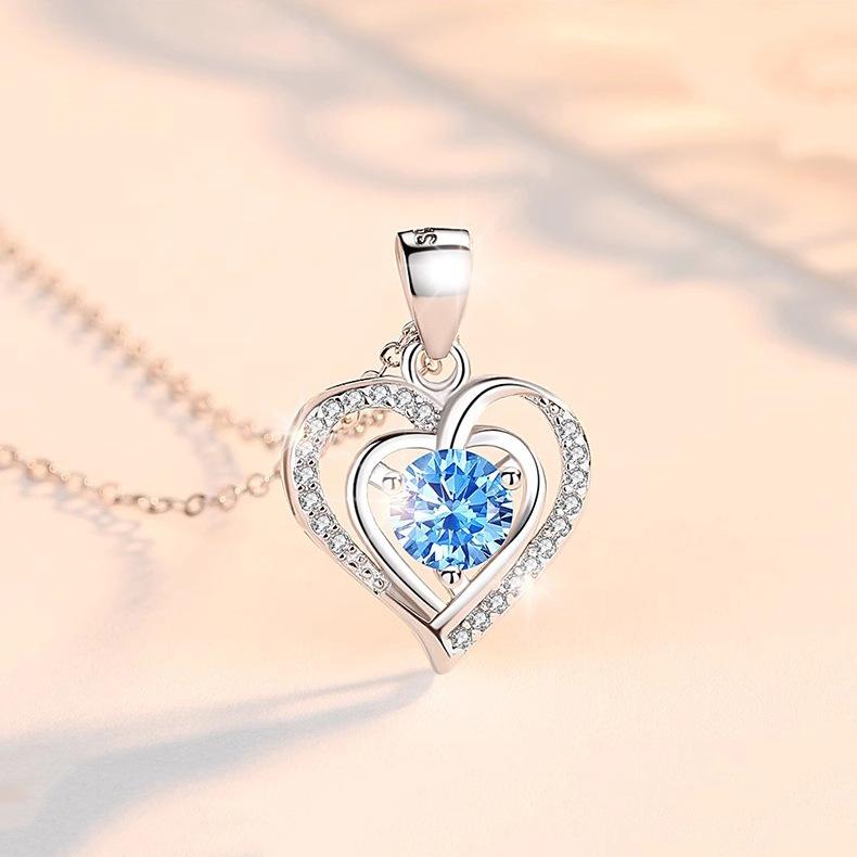 Ожерелье в форме сердца для женщин, японское и корейское, простое студенческое, с подвеской в виде сердца в виде волос Мори, цепочка на ключицу и шею