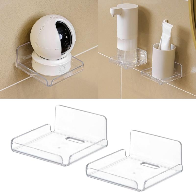 2pcs Acrylic Floating Wall Ledge Shelf Wall Mounted Floating Shelves for Bedroom Living Room Storage Stand Rack Holder
