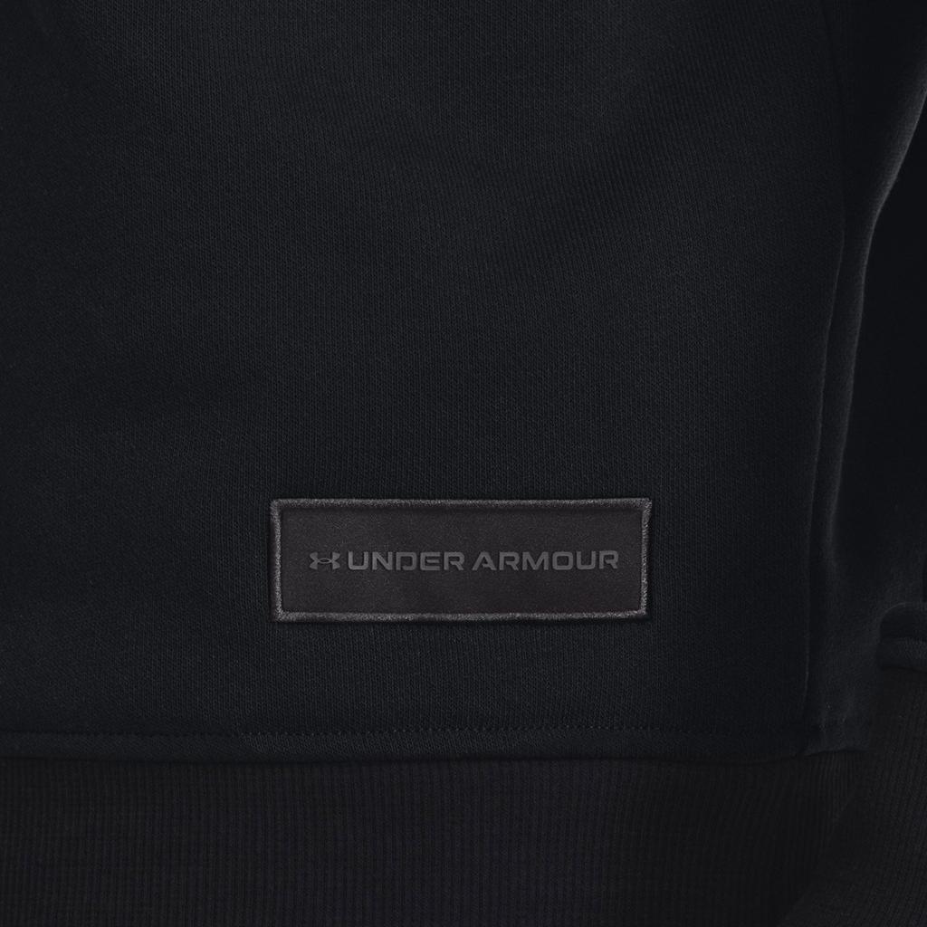 Under Armour Однотонный хлопковый трикотажный тренировочный свитшот с круглым вырезом, мужской свитшот, черный 1379685-001