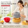 Silicone Chiffon Cake Mold 3D Baking Silicone Molds Round Fluted Tube Pans  for Gelatin