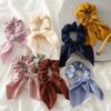 Candy Color Women Hair Scrunchie Bows Ponytail Holder Hairband Bow Knot Scrunchy Girls Hair Ties Hair Accessories