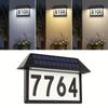 LED Solar House Number Light Waterproof Outdoor Wall Light Wireless Sunpower Garden Door Decorative Address Sign Lamp