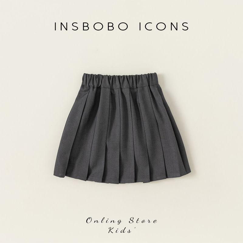 Insbobo Girls' Skirt 2026 Spring New Style Pleated Skirt for Girls, Stylish Short Skirt for Children, Girls' Skirt