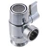 Brass Faucet Diverter Valve Silver Faucet Adapter for Kitchen Bathroom Sink Hose Attachment