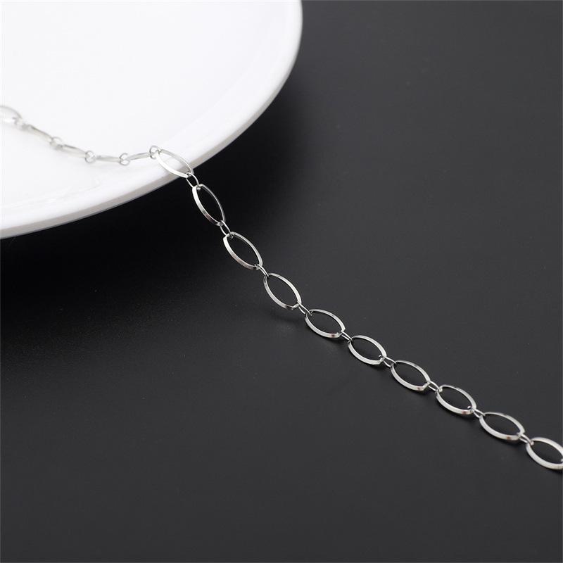 Тонкая цепочка из нержавеющей стали 304 и титановой стали для украшений, брелока, рекламной доски или сумки