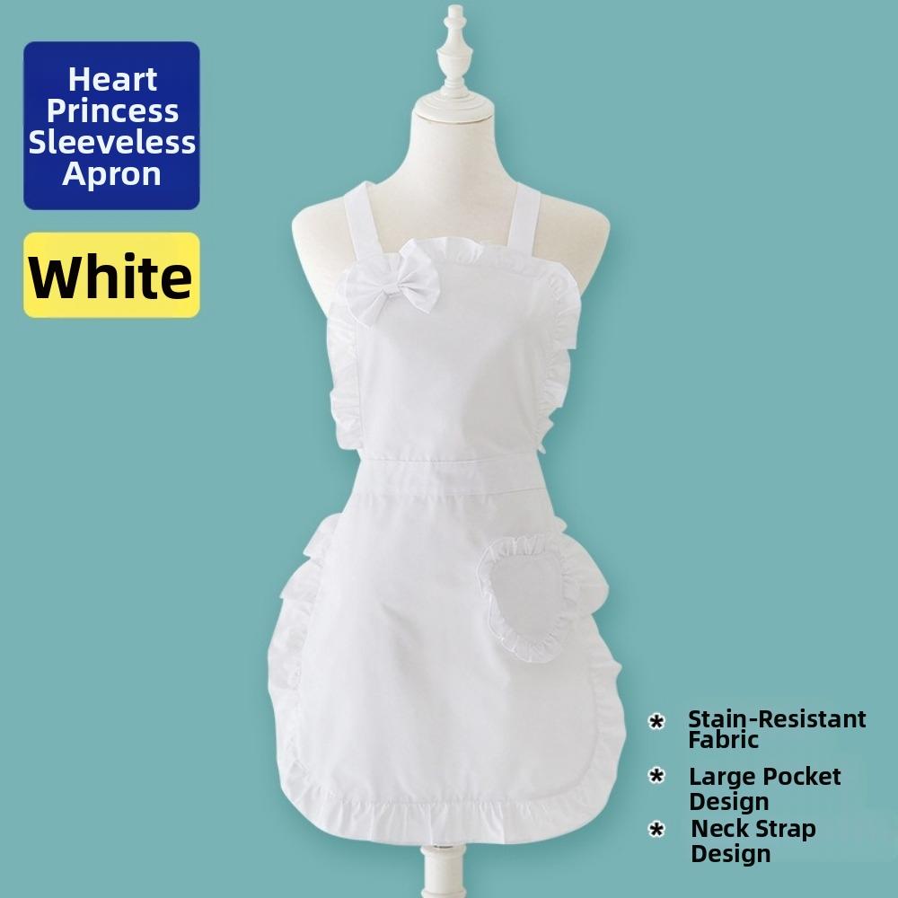 Waterproof Ruffle Apron with Pockets Nail Salon Apron Household Apron Sweet Heart Apron Cleaning