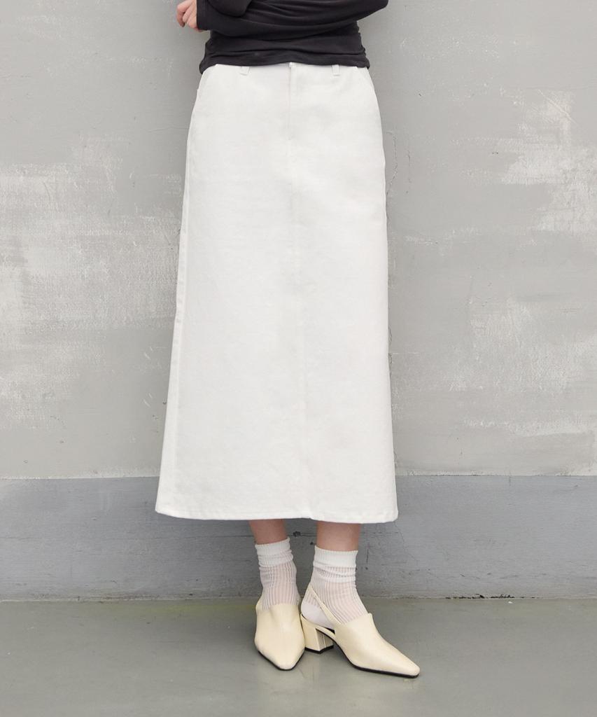 War For Woman W1103 Basic Long Skirt_White