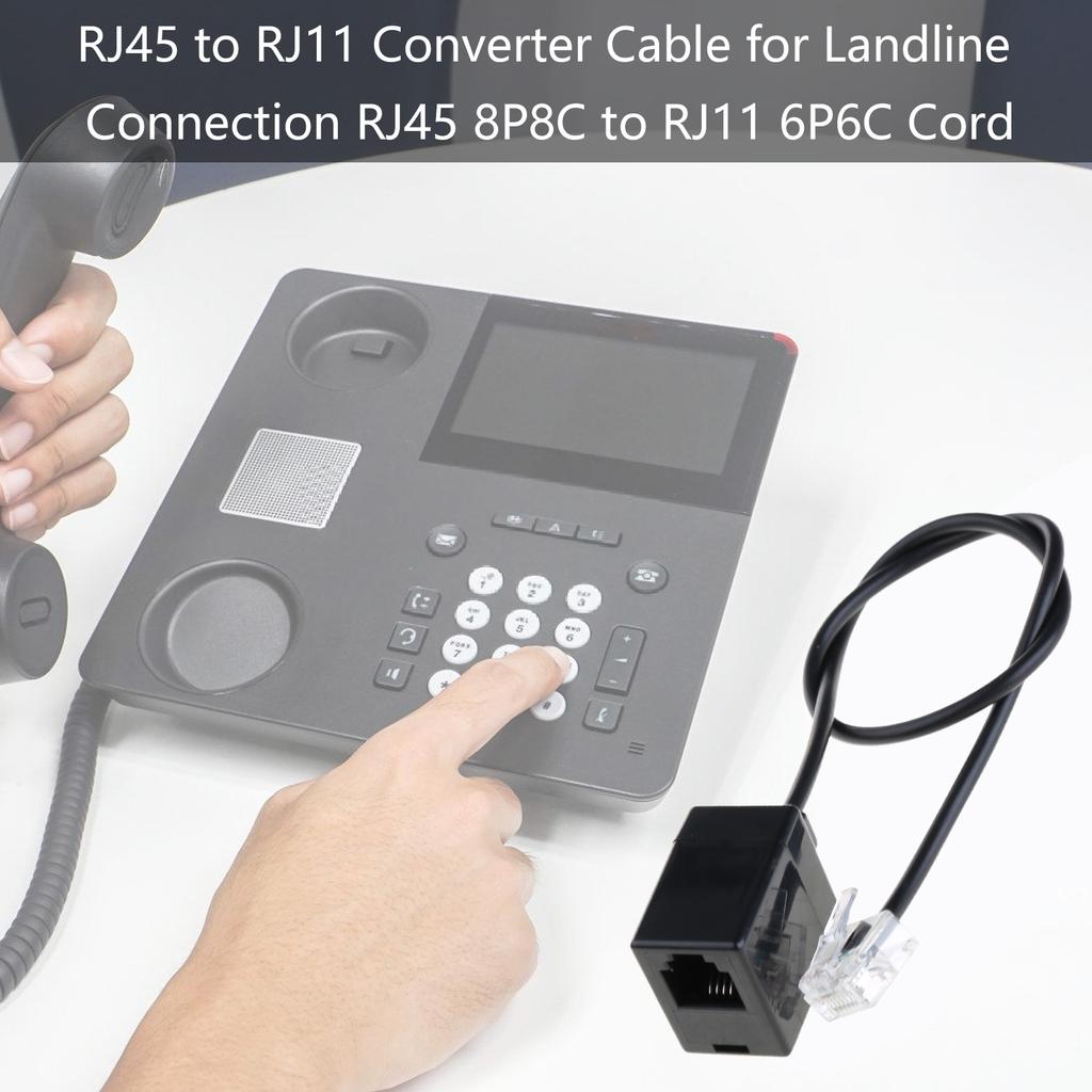 Network RJ45 To RJ11 Converter Cable Internet To Telephone Jack Adapter RJ45 To RJ11 Converter Adapter Cable 35cm