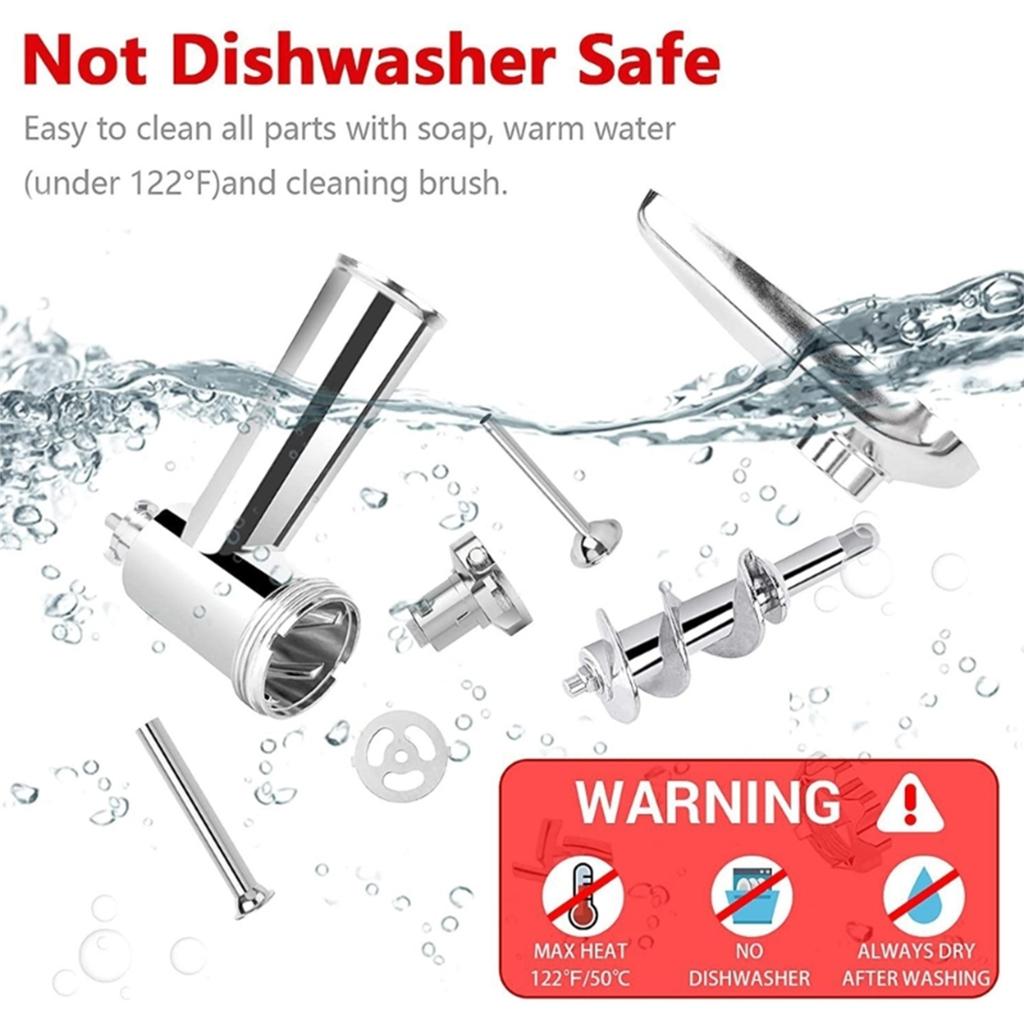 Metal Food Grinder Attachments for KitchenAid Stand Mixers Meat Grinder Sausage Stuffer Perfect Attachment