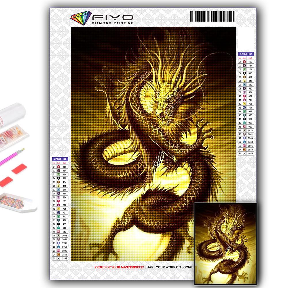 5D DIY китайский дракон вышивка крестом стразы Алмазный рисунок вышивка мозаика домашний декор