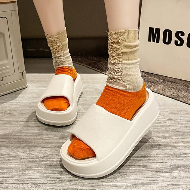 Женские тапочки Популярный дизайн EVA Толстая подошва Повседневные домашние тапочки Нескользящие сандалии для отдыха на мягкой подошве